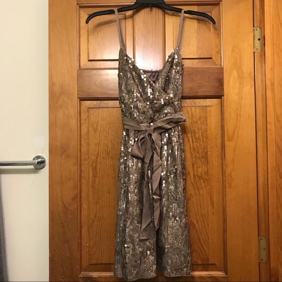 Express Dresses & Skirts - Express Light Brown Sequin Dress